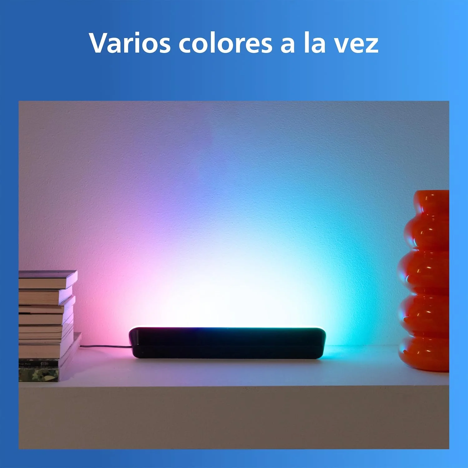 Barra de Iluminação Inteligente Signify PHI Bar 30cm RGBIC Wi-Fi Bluetooth 8.2W Preto Conjunto de 2 - Imagem 4