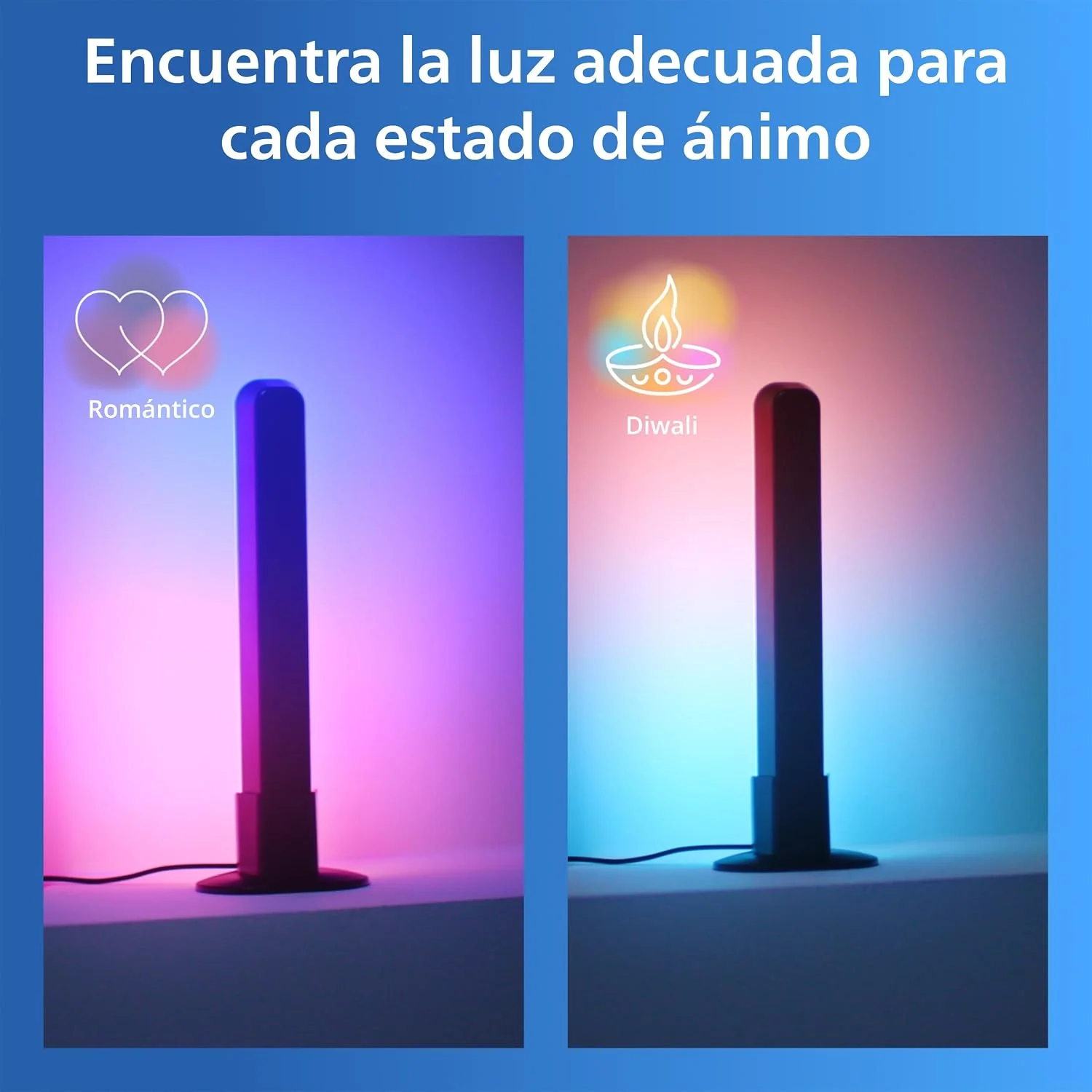 Barra de Iluminação Inteligente Signify PHI Bar 30cm RGBIC Wi-Fi Bluetooth 8.2W Preto Conjunto de 2 - Imagem 5