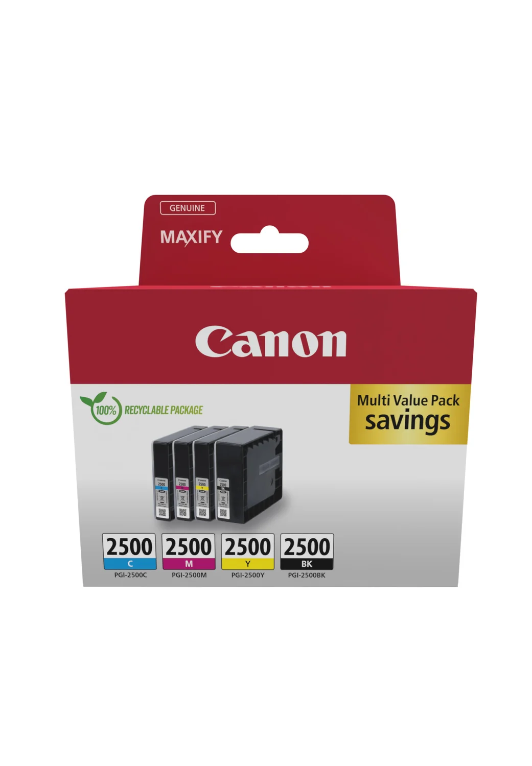 Tinteiros Canon PGI-2500 Multi Pack Preto e Cores Originais para MAXIFY - Imagem 1
