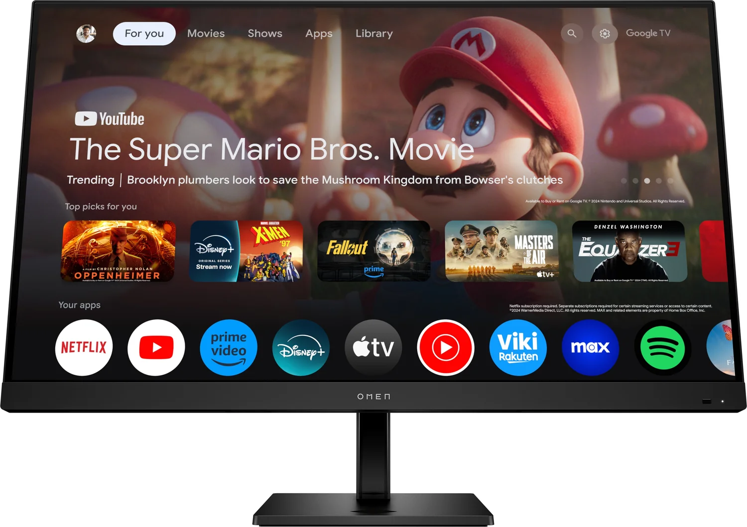 Monitor Gaming OMEN by HP 32x 31.5 polegadas 4K UHD IPS 144Hz HDR400 G-SYNC