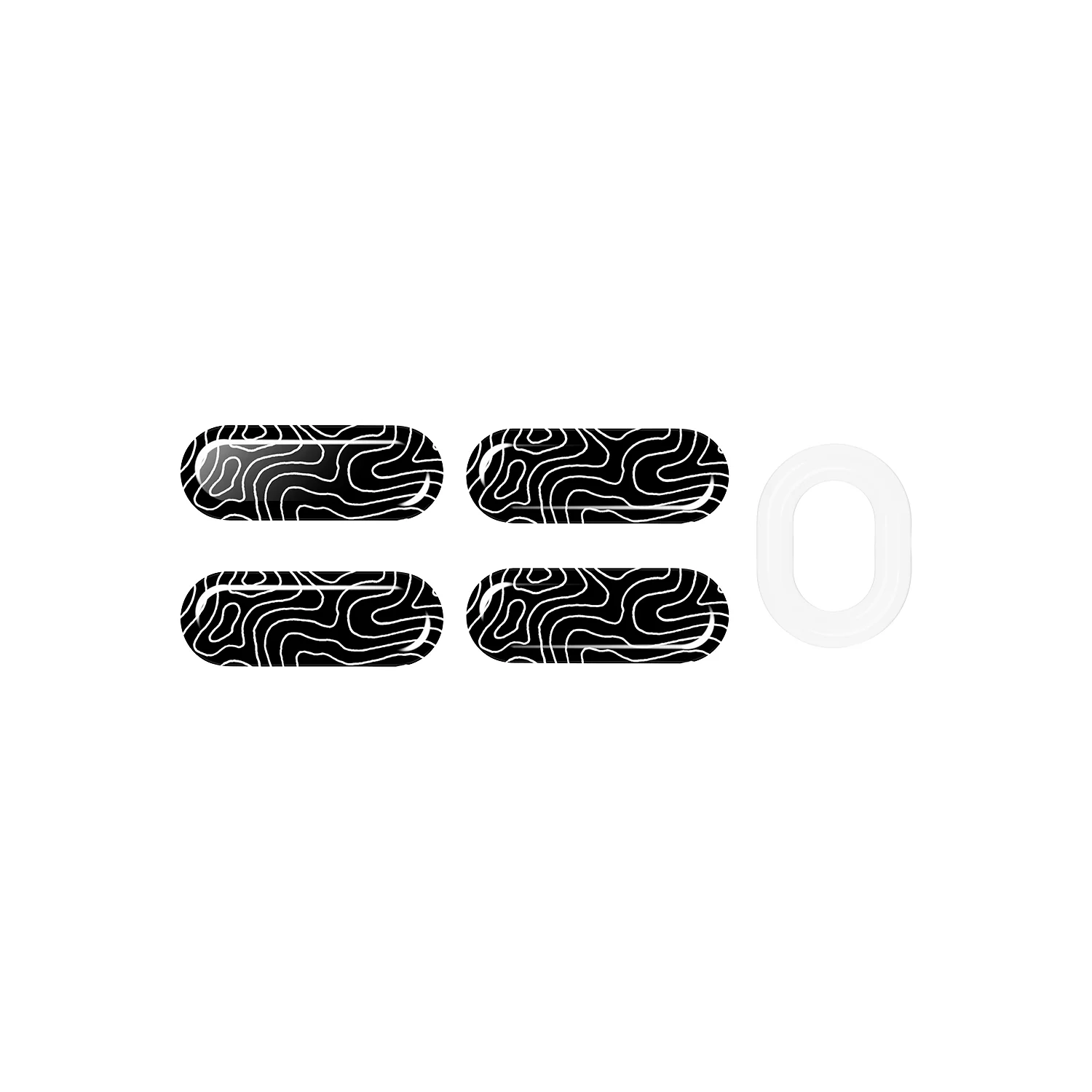 Patins Vidro HP HyperX Skate Ratos Gaming PTFE Conjunto 4 Unidades Branco - Imagem 1