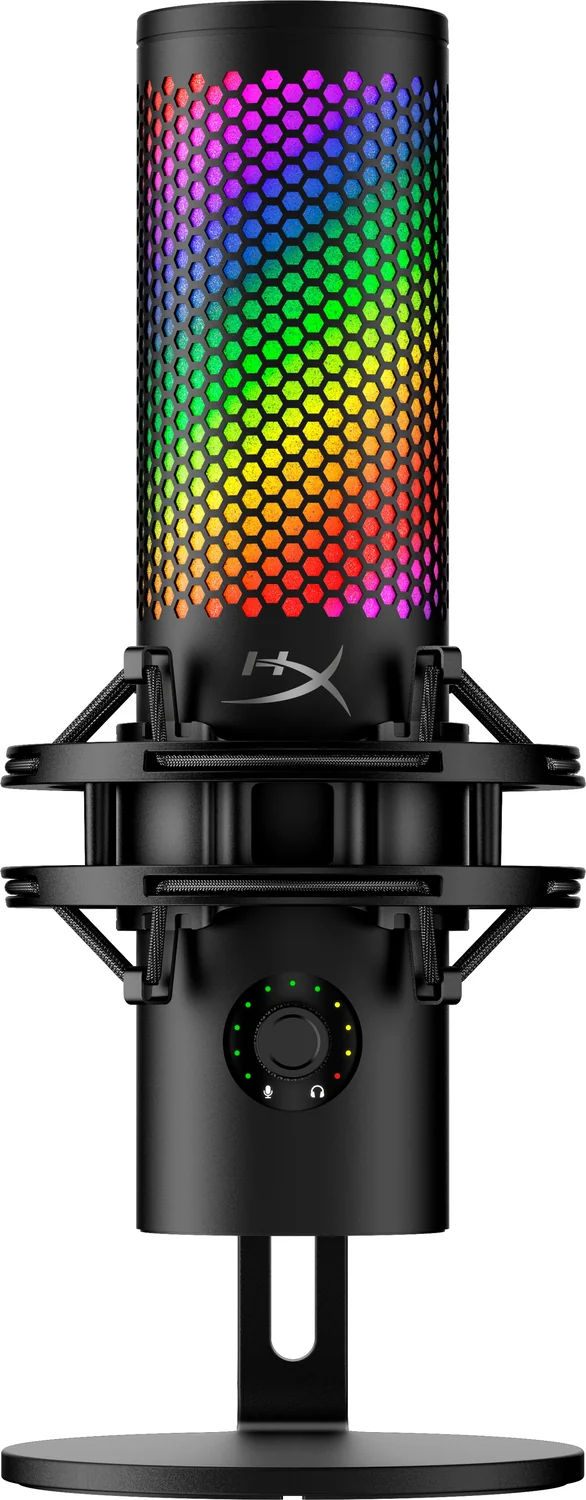 Microfone USB HyperX QuadCast 2 S Preto com Iluminação RGB