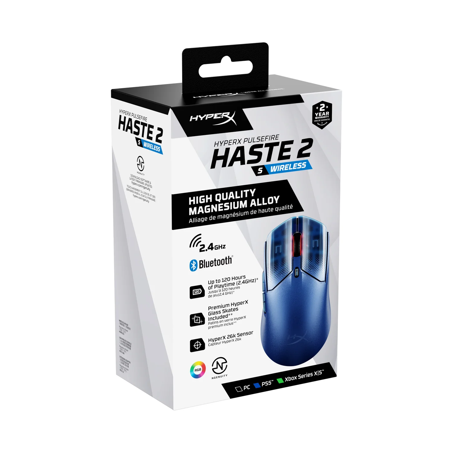 Rato Gaming HyperX Pulsefire Haste 2 S Wireless 26000 DPI Magnésio Azul-Marinho