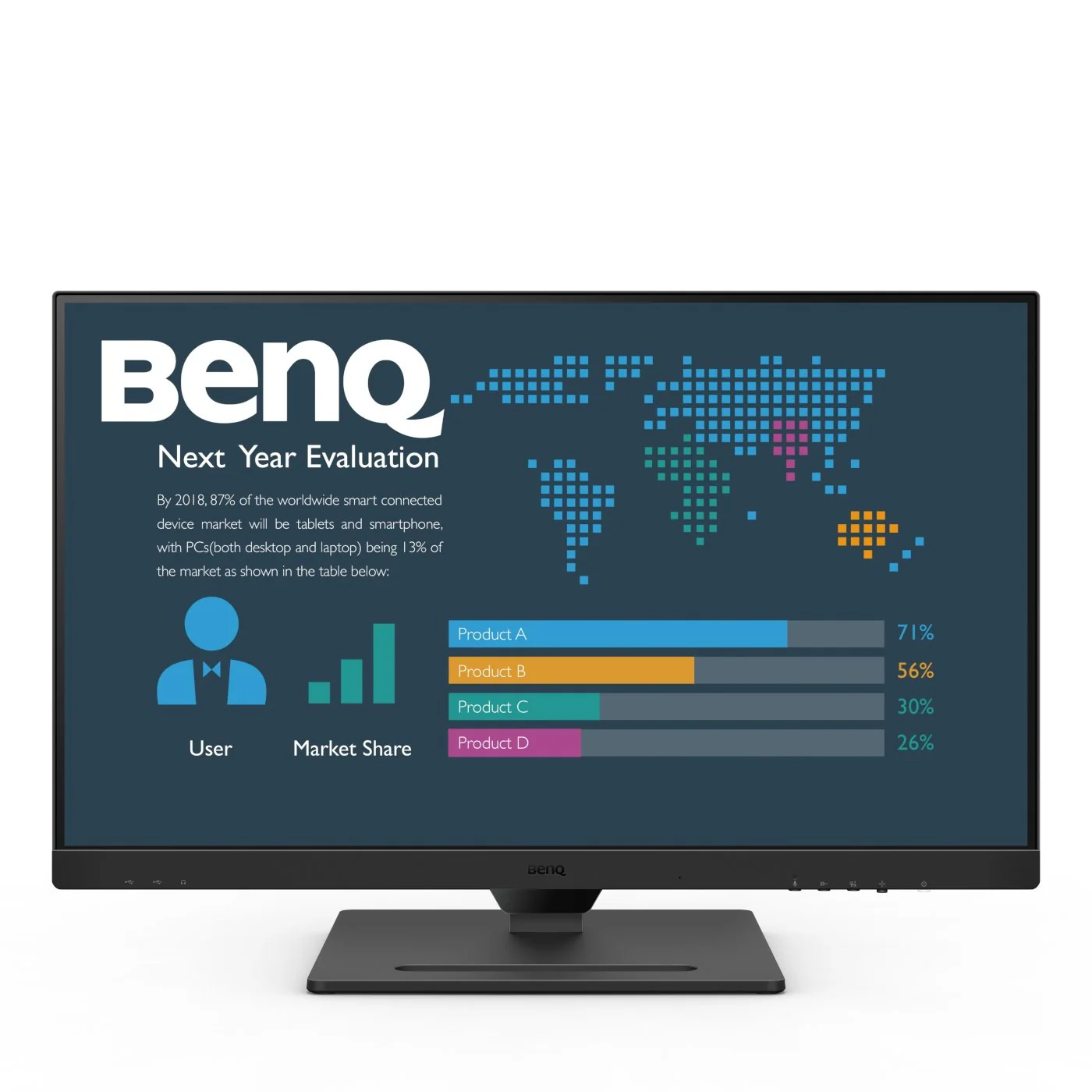Monitor BenQ BL2790QT 27" Quad HD IPS 75Hz 5ms USB-C 65W DP HDMI Altifalantes Preto - Imagem 2