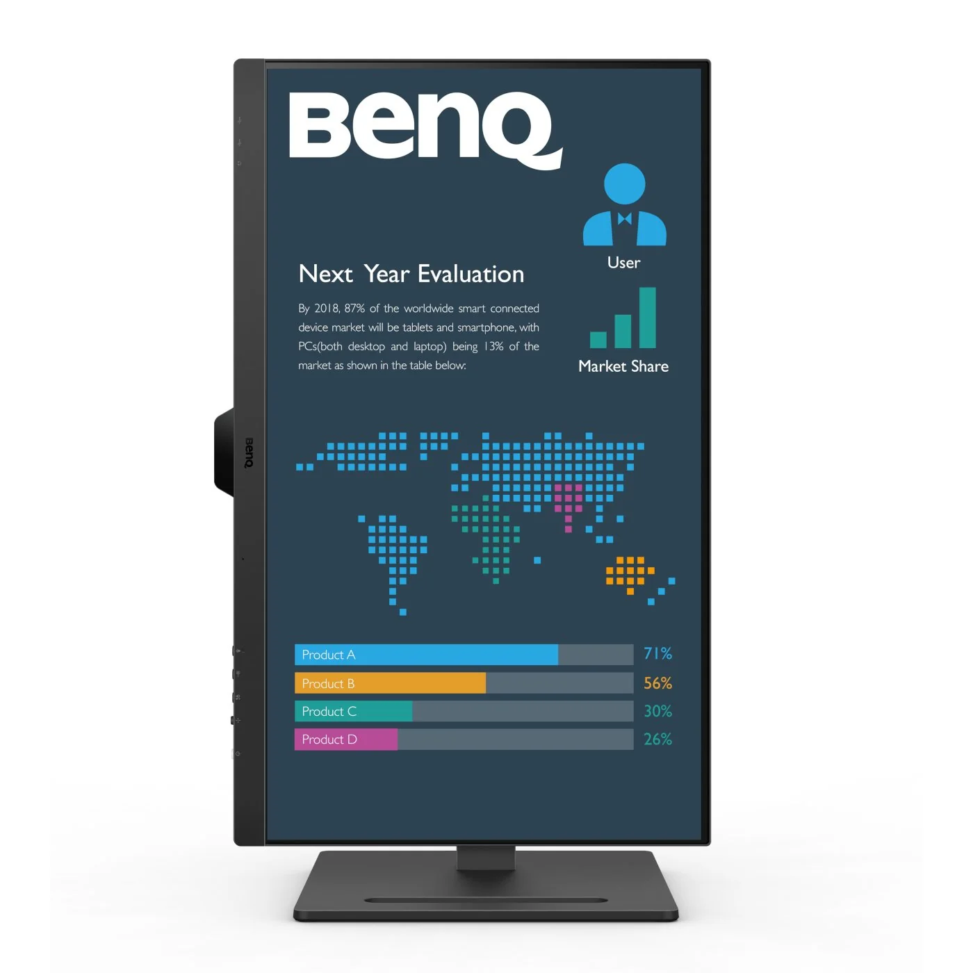 Monitor BenQ BL2790QT 27" Quad HD IPS 75Hz 5ms USB-C 65W DP HDMI Altifalantes Preto - Imagem 3