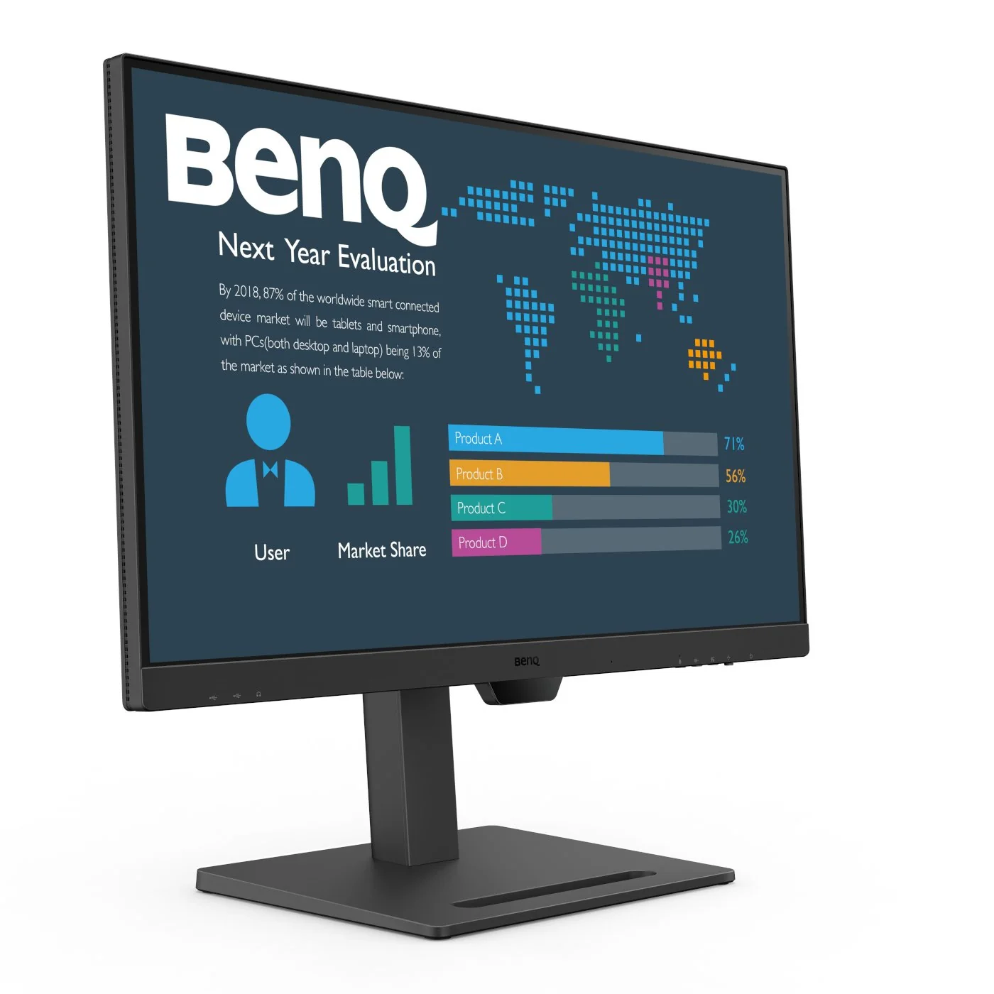 Monitor BenQ BL2790QT 27" Quad HD IPS 75Hz 5ms USB-C 65W DP HDMI Altifalantes Preto - Imagem 6