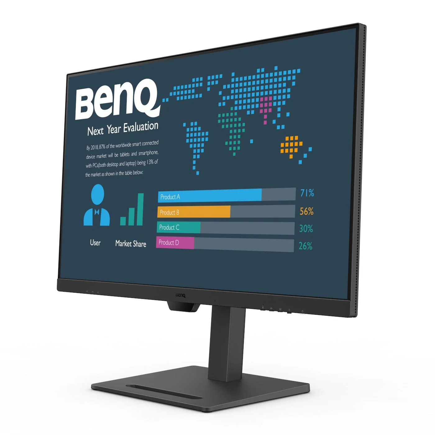 Monitor BenQ BL3290QT 31.5" Quad HD IPS 75Hz 5ms USB-C 65W HDMI DP Preto - Imagem 4