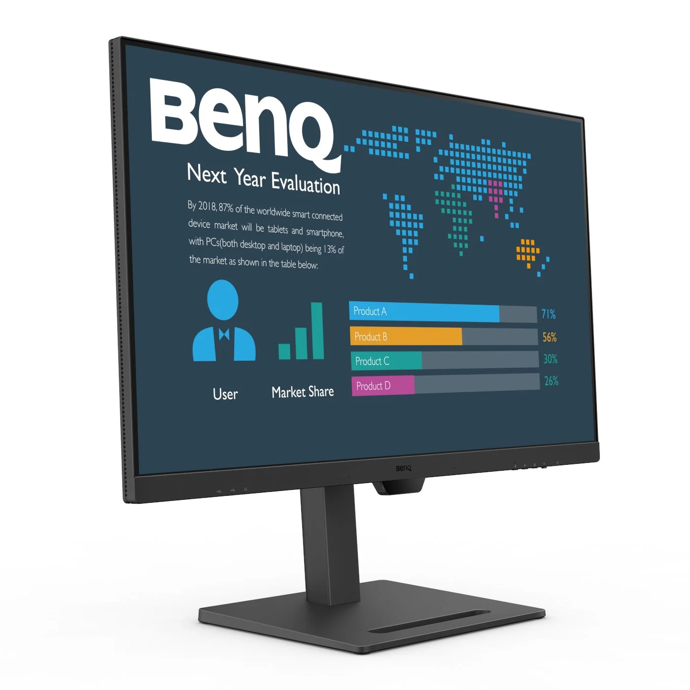 Monitor BenQ BL3290QT 31.5" Quad HD IPS 75Hz 5ms USB-C 65W HDMI DP Preto - Imagem 6