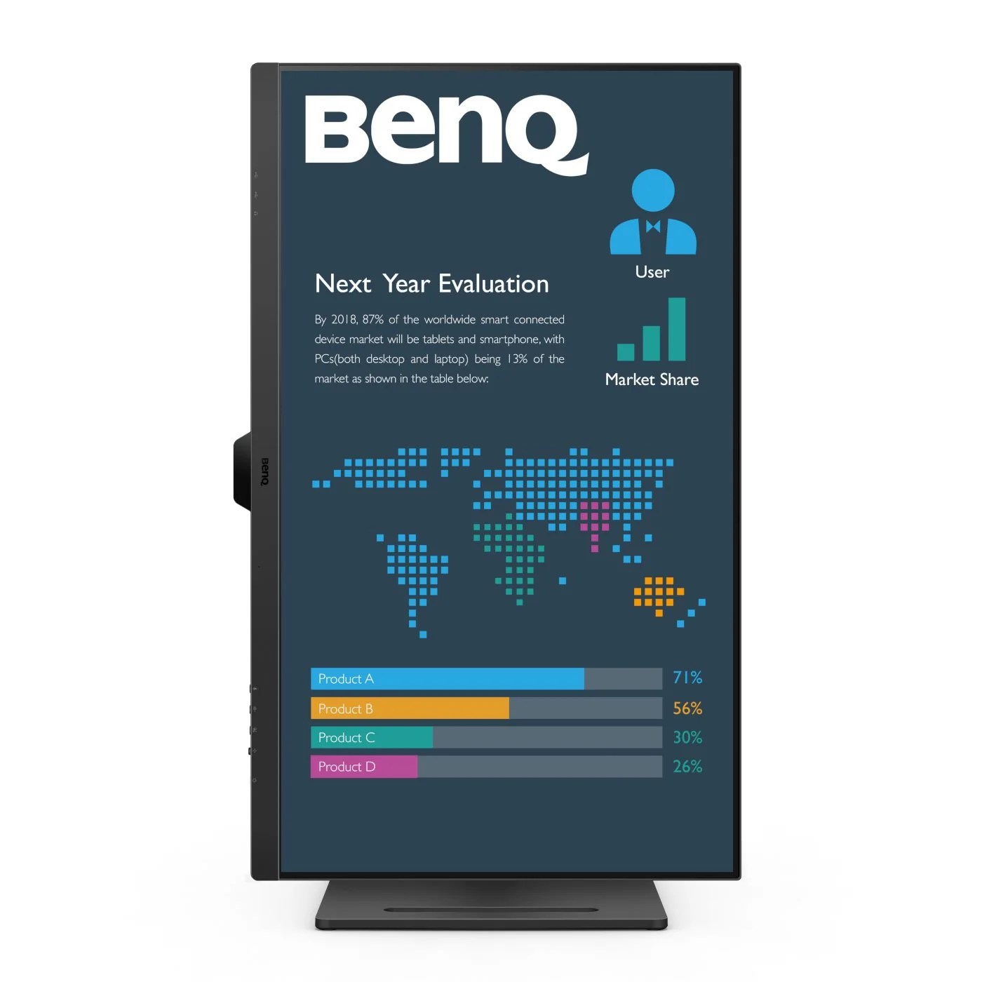 Monitor BenQ BL3290QT 31.5" Quad HD IPS 75Hz 5ms USB-C 65W HDMI DP Preto - Imagem 3
