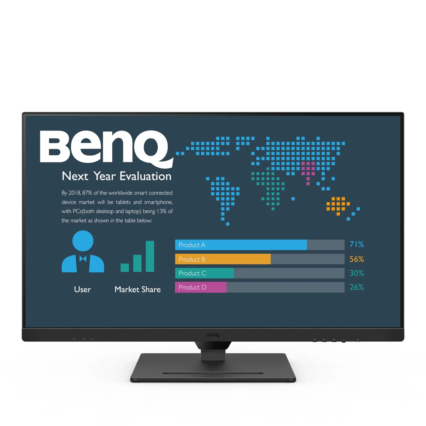 Monitor BenQ BL3290QT 31.5" Quad HD IPS 75Hz 5ms USB-C 65W HDMI DP Preto - Imagem 2