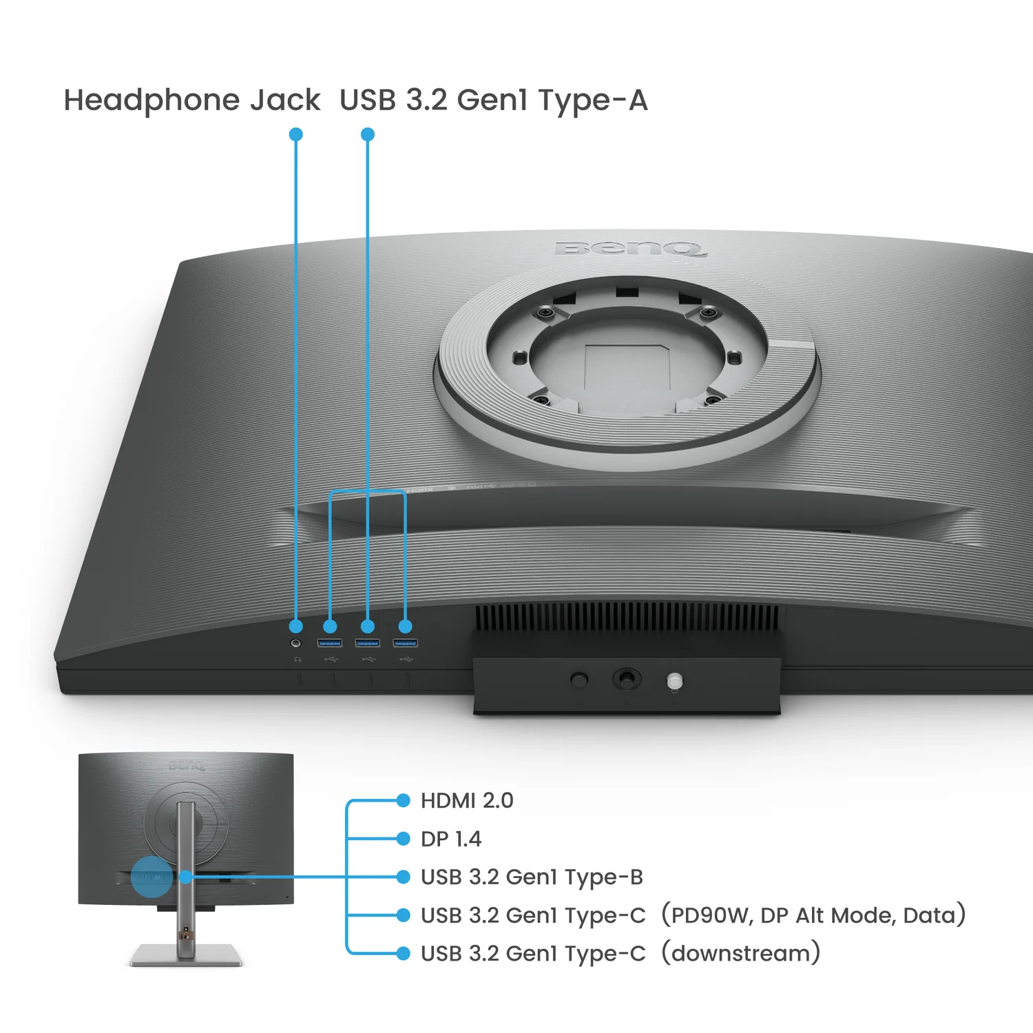 Monitor profissional BenQ RD280U 28.2" 4K+ 3:2 IPS USB-C 90W para programação - Imagem 6