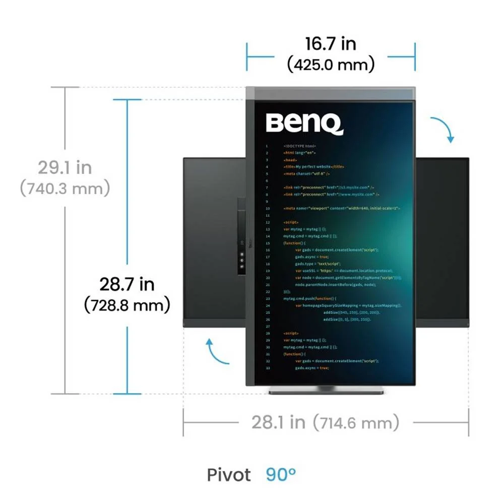 Monitor profissional BenQ RD320U 31,5" 4K UHD IPS HDR400 USB-C 90W - Imagem 6