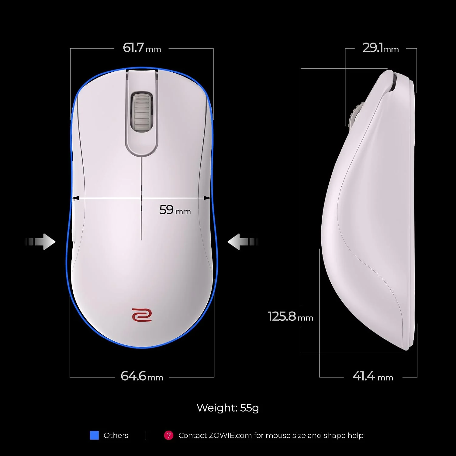 Rato Gaming sem Fios Benq Zowie ZA12-DW Cinzento - Imagem 3