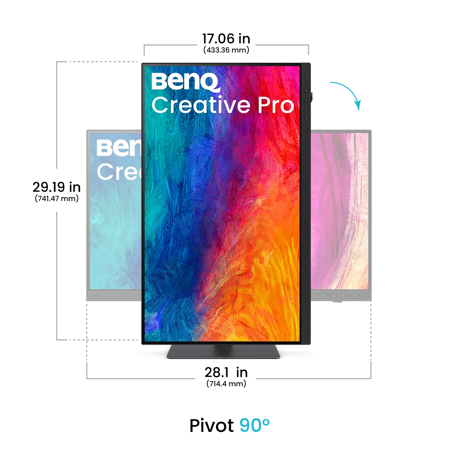 Monitor Benq PV3250U 32" 4K UHD IPS 120Hz 5ms HDR600 Thunderbolt 4 96W HDMI 2.1 Preto - Imagem 4