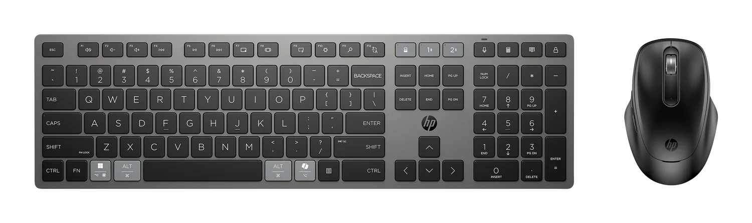 Conjunto Teclado e Rato HP 720 Sem Fios Recarregáveis Multidispositivo Bluetooth
