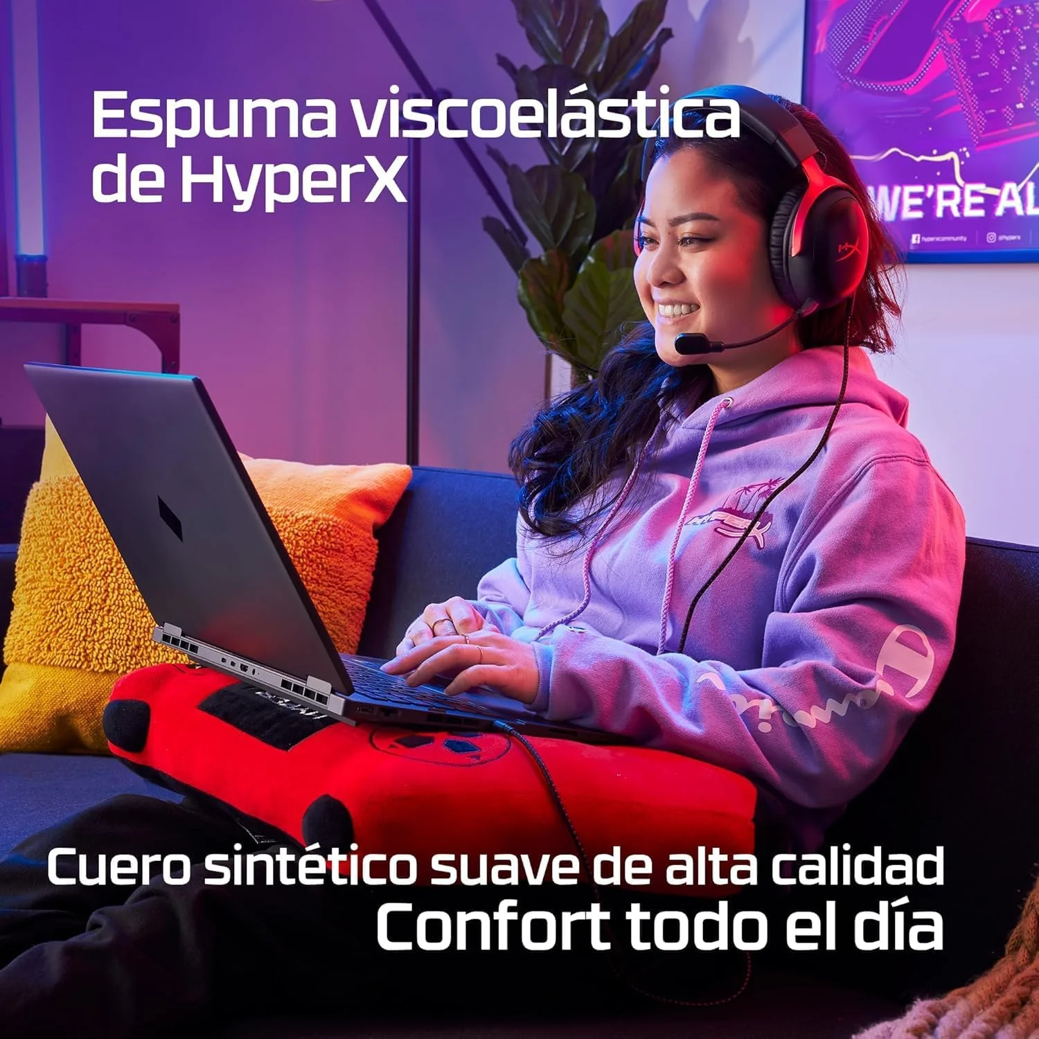 Auscultadores Gaming HyperX Cloud III com Fios Branco/Rosa - Imagem 8