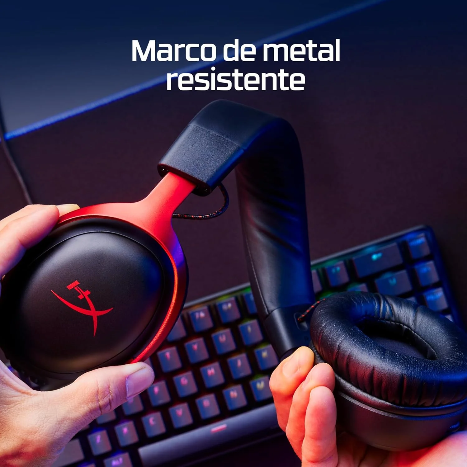 Auscultadores Gaming HyperX Cloud III com Fios Branco/Rosa - Imagem 5