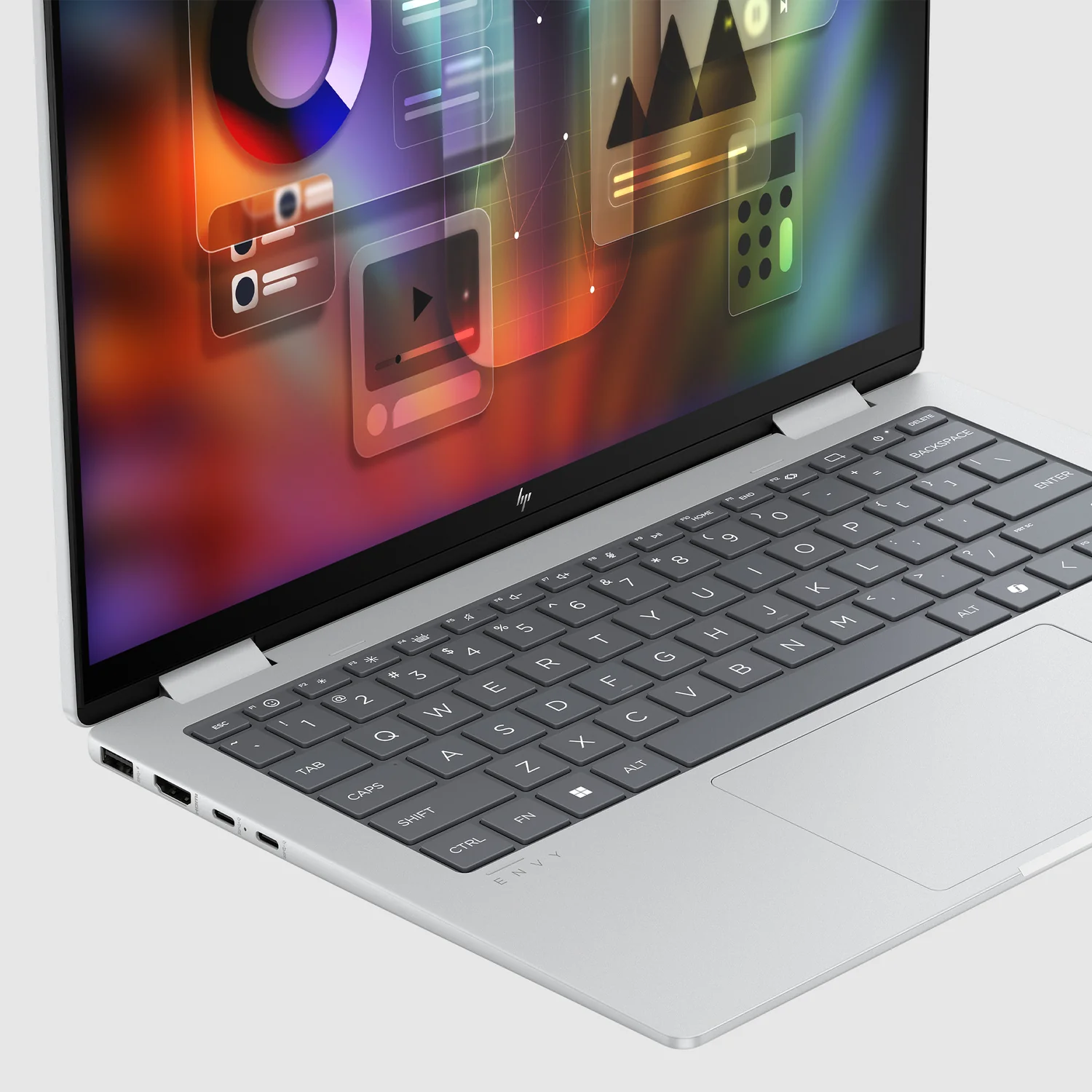 Portátil Híbrido HP Envy 14-FA0002NP 14" 3K OLED Touch AMD Ryzen 7 8840HS 16GB 1TB SSD W11 Prateado - Imagem 5