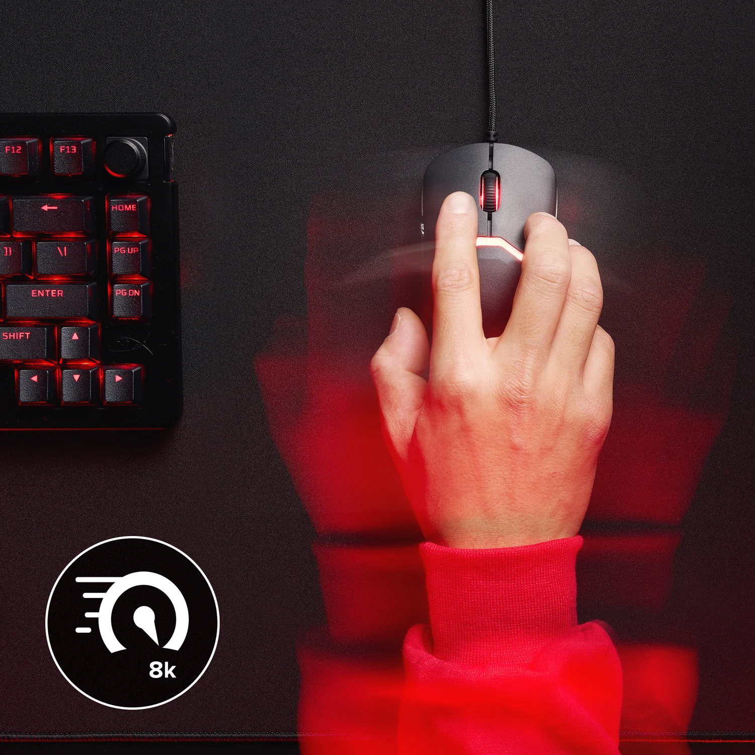 Rato Gaming com Fios HyperX Pulsefire Saga 8000 Hz 3200 DPI Preto - Imagem 4