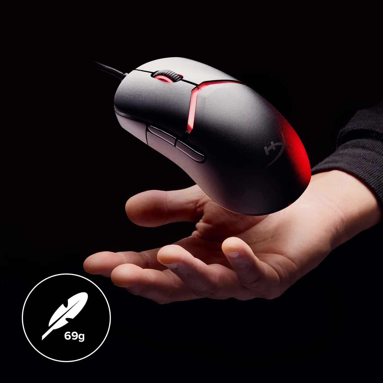 Rato Gaming com Fios HyperX Pulsefire Saga 8000 Hz 3200 DPI Preto - Imagem 5