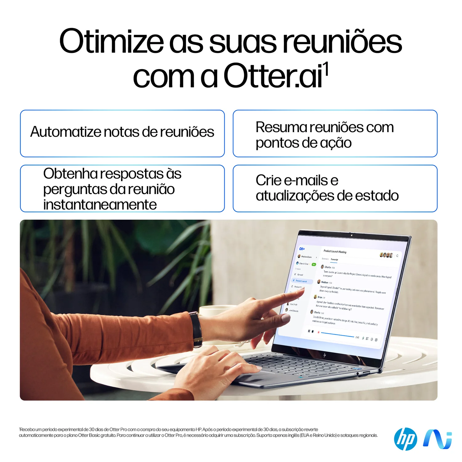 Portátil HP OmniBook X 14-FE0000NP 14" 2.2K Touch Snapdragon X Elite 16GB 1TB SSD Prateado - Imagem 15