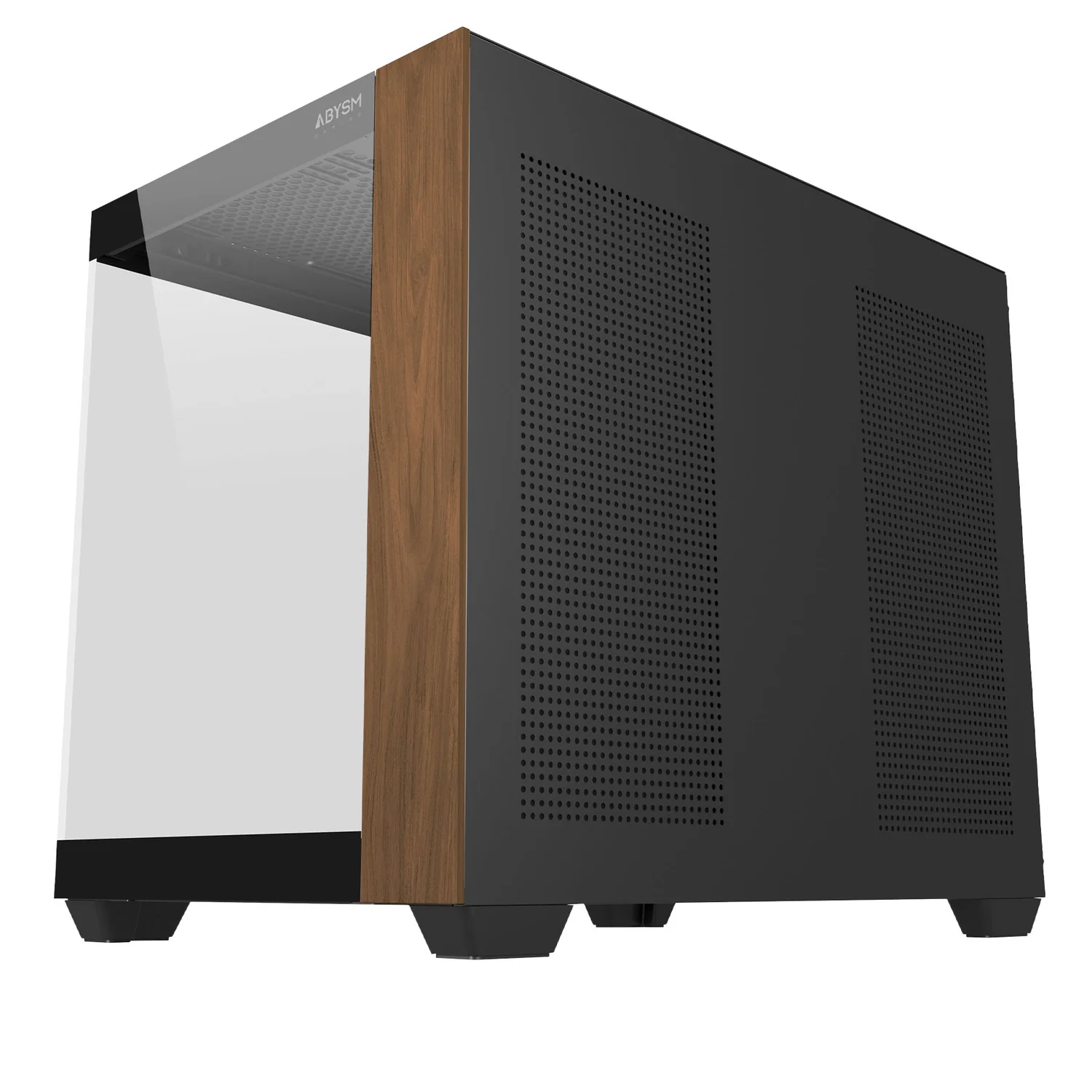 Caixa Micro Tower ABYSM Danube Sava Nature 285C M-ATX/ITX preta com vidro temperado - Imagem 7