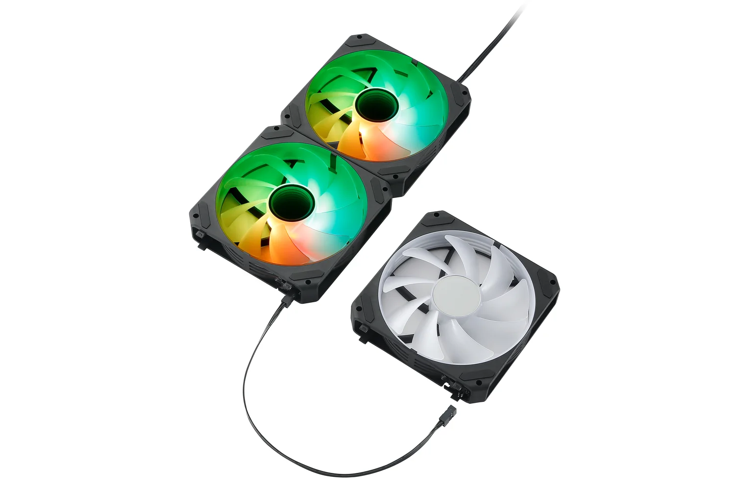 Ventoinha para caixa 120 mm preta ARGB ABYSM Arclight 2.0 pack 3 unidades - Imagem 4
