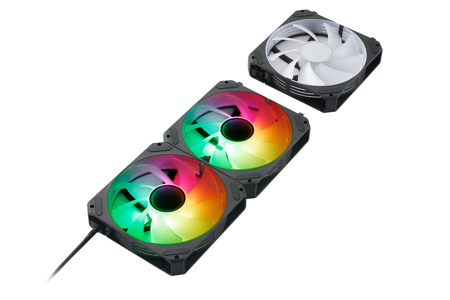 Ventoinha para caixa 120 mm preta ARGB ABYSM Arclight 2.0 pack 3 unidades - Imagem 3