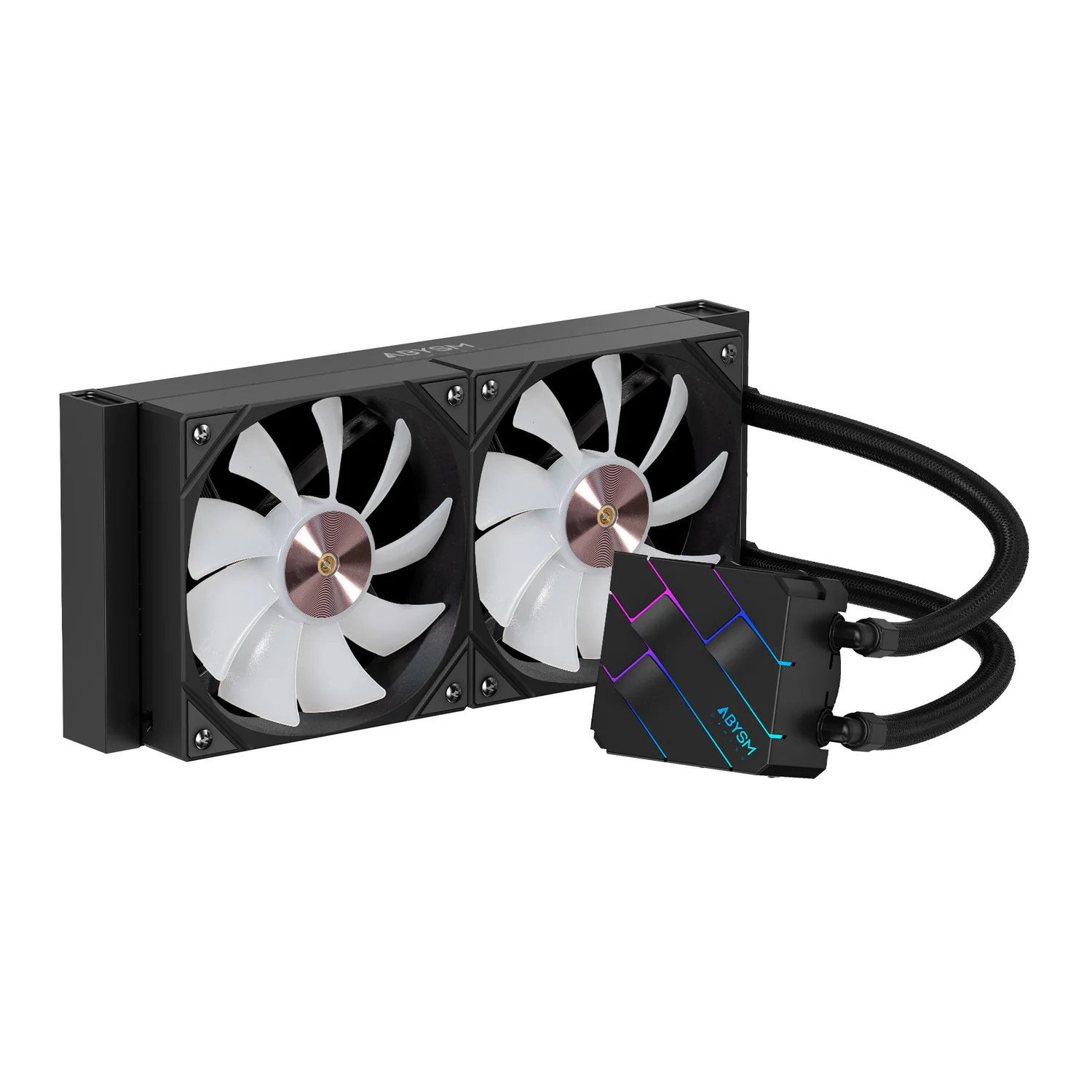Water cooler AIO ABYSM Oceanic Tide 240 ARGB 2x120 mm preto - Imagem 4