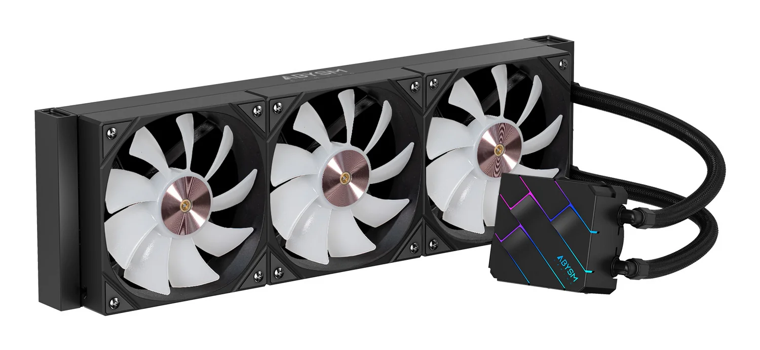 Water cooler AIO ABYSM Oceanic Tide 360 ARGB 3x120 mm preto - Imagem 4