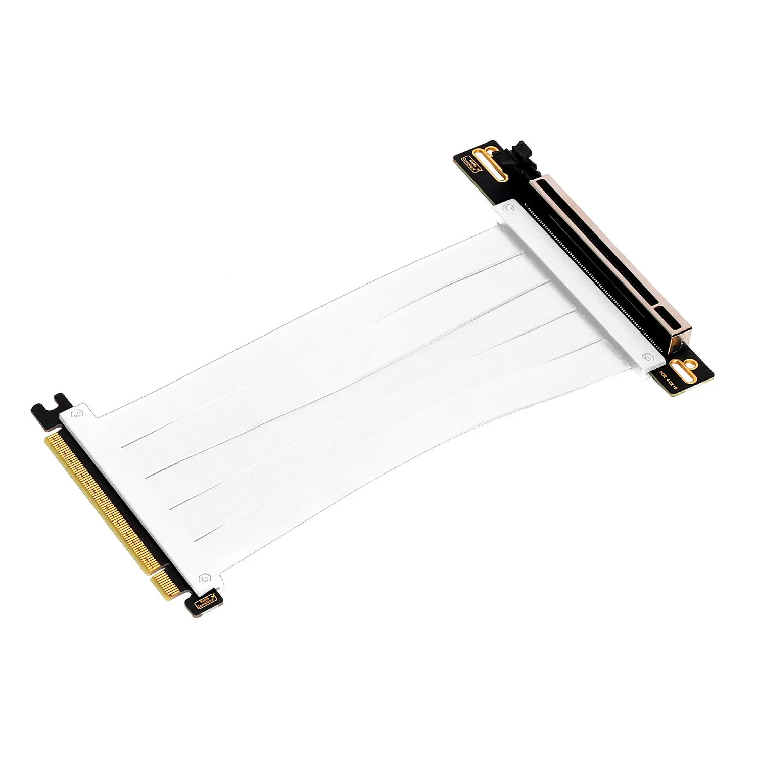 Cabo riser PCIe 4.0 x16 flexível ABYSM branco 17 cm para placa gráfica - Imagem 1