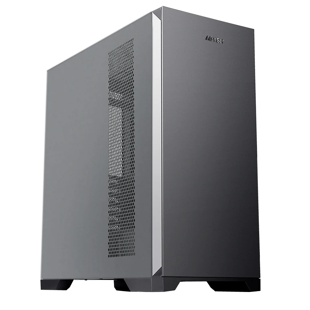 Caixa E-ATX ABYSM Danube Mura BX300 Pro Tower preta com USB-C e suporte EATX