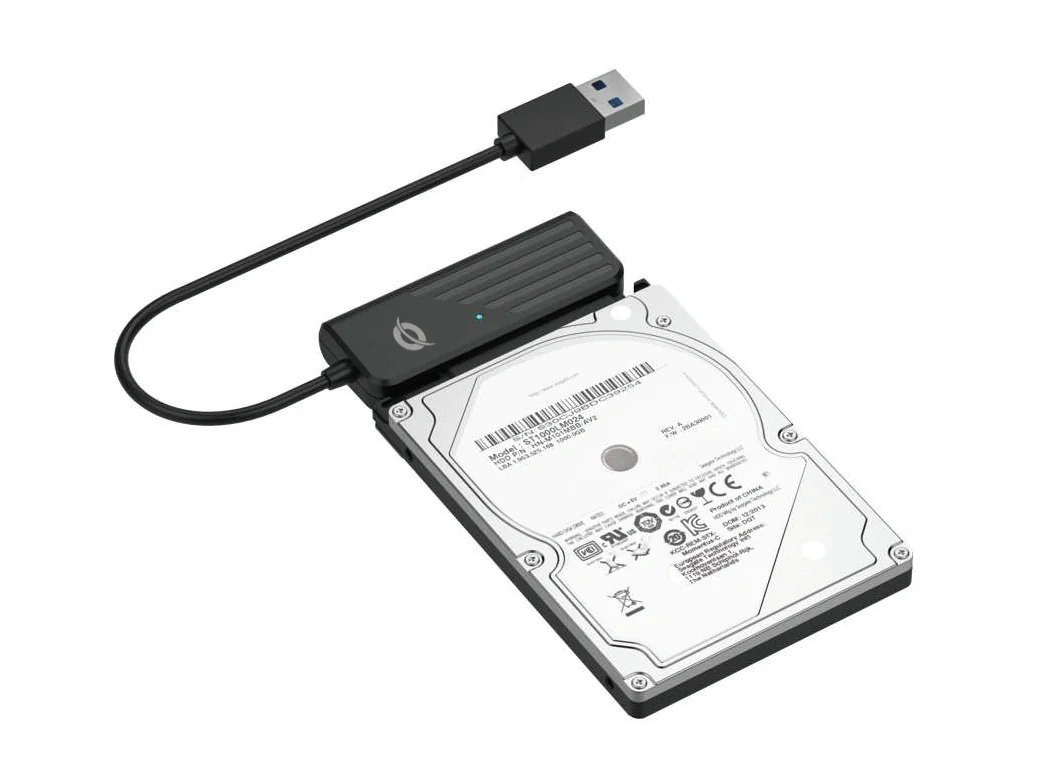 Adaptador USB 3.0 para SATA Conceptronic ABBY01B com Suporte UASP Preto - Imagem 2