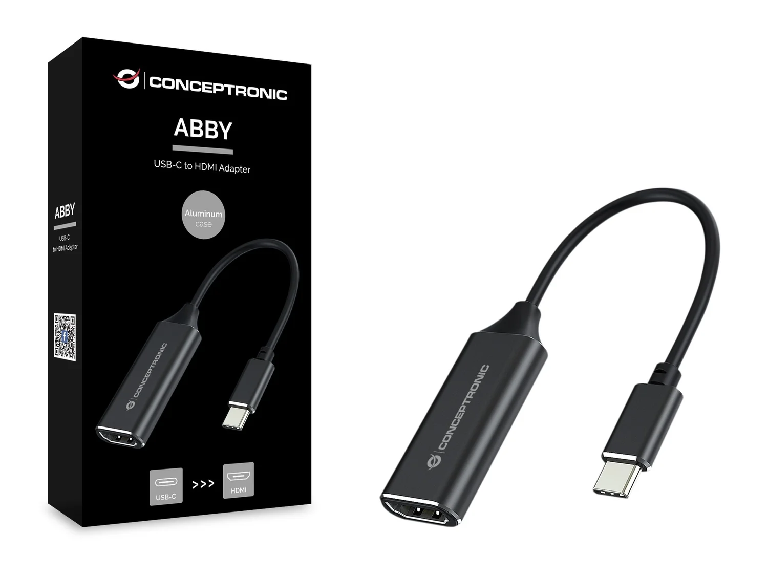 Adaptador USB-C para HDMI Conceptronic ABBY03B Preto - Imagem 2