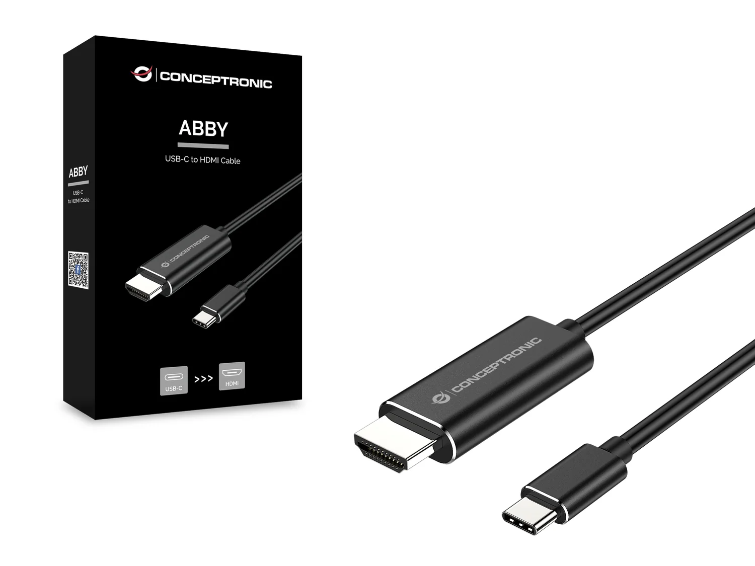 Cabo adaptador USB-C para HDMI Conceptronic ABBY04B 2m 4K UHD - Imagem 3