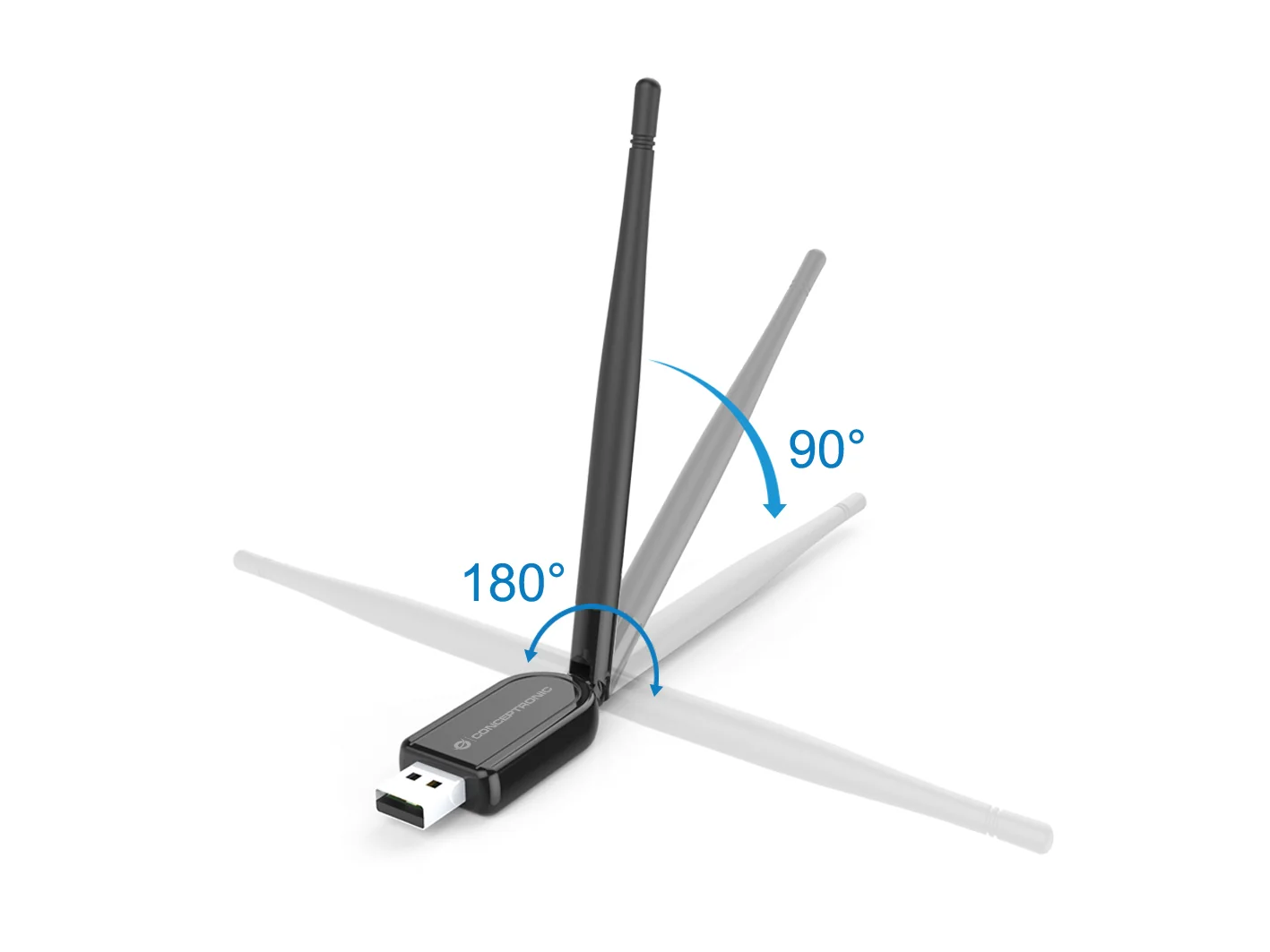 Adaptador Bluetooth 5.1 USB Conceptronic ABBY07B longo alcance 100m antena externa - Imagem 2