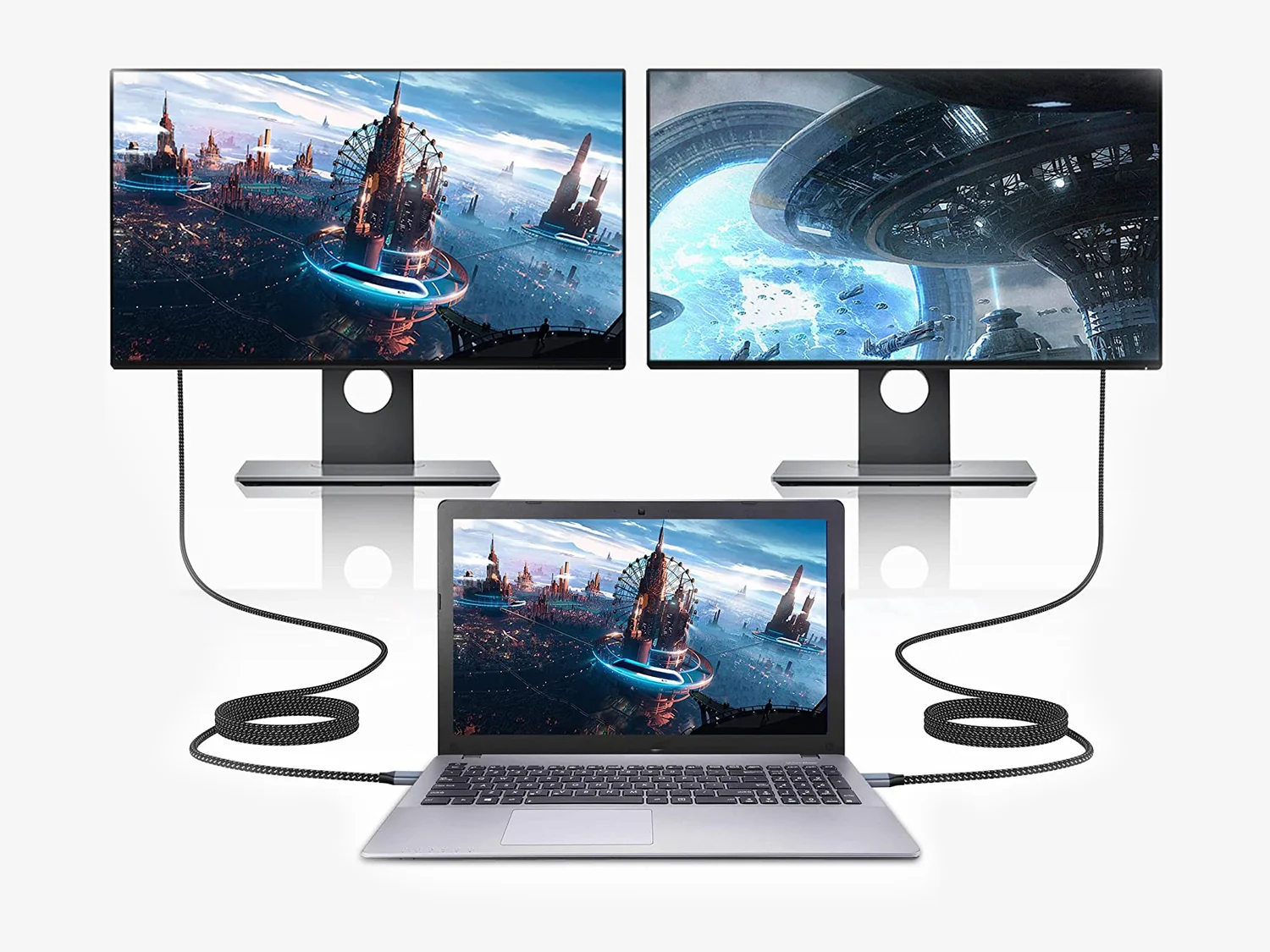 Cabo USB-C para HDMI Conceptronic ABBY10G 2m 4K 60Hz Cinzento - Imagem 8