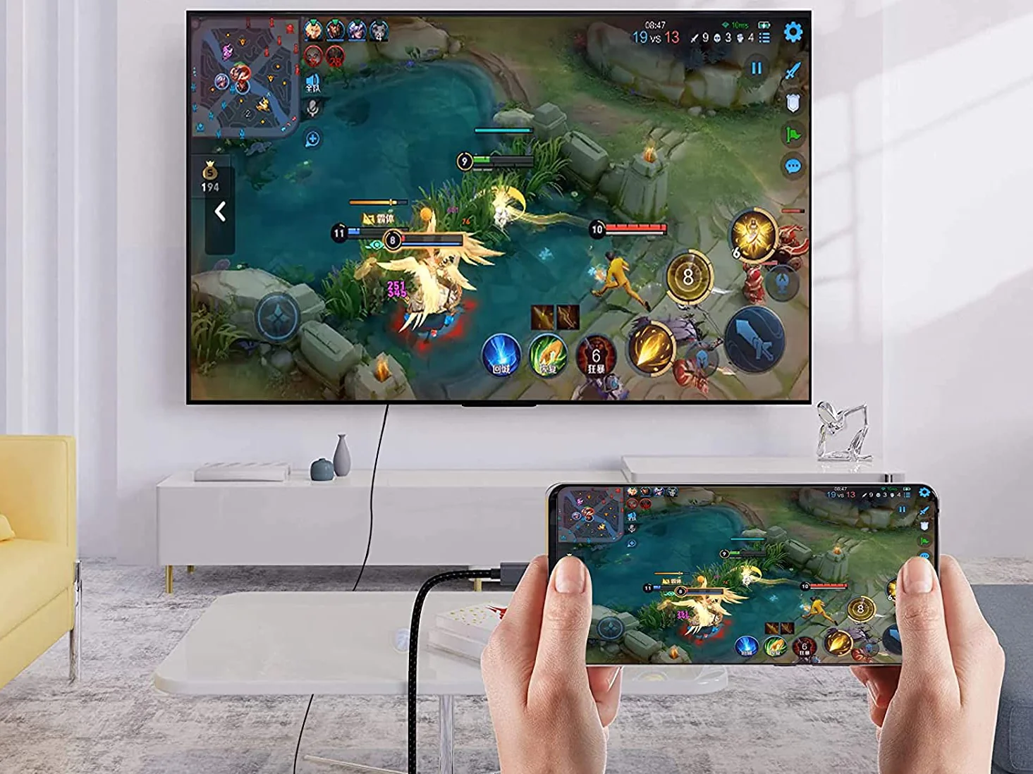 Cabo USB-C para HDMI Conceptronic ABBY10G 2m 4K 60Hz Cinzento - Imagem 6
