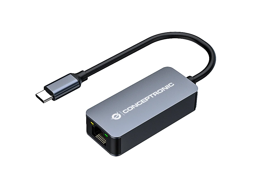Adaptador de rede USB-C para Ethernet 2.5G Conceptronic ABBY12GC USB 3.2 Gen 1 - Imagem 1