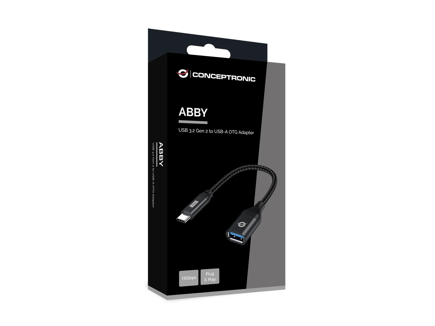 Adaptador USB-C para USB-A OTG Conceptronic ABBY18B USB 3.2 Gen 2 10 Gbps Preto - Imagem 3