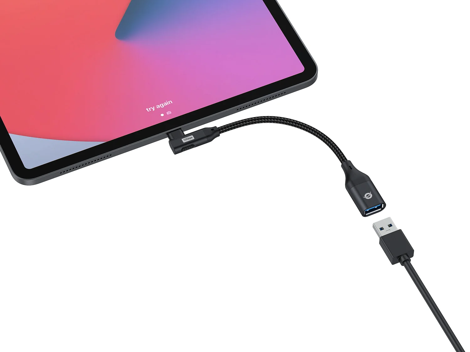 Adaptador USB-C para USB-A OTG Conceptronic ABBY19B USB 3.2 Gen 2 Angular 90° - Imagem 5