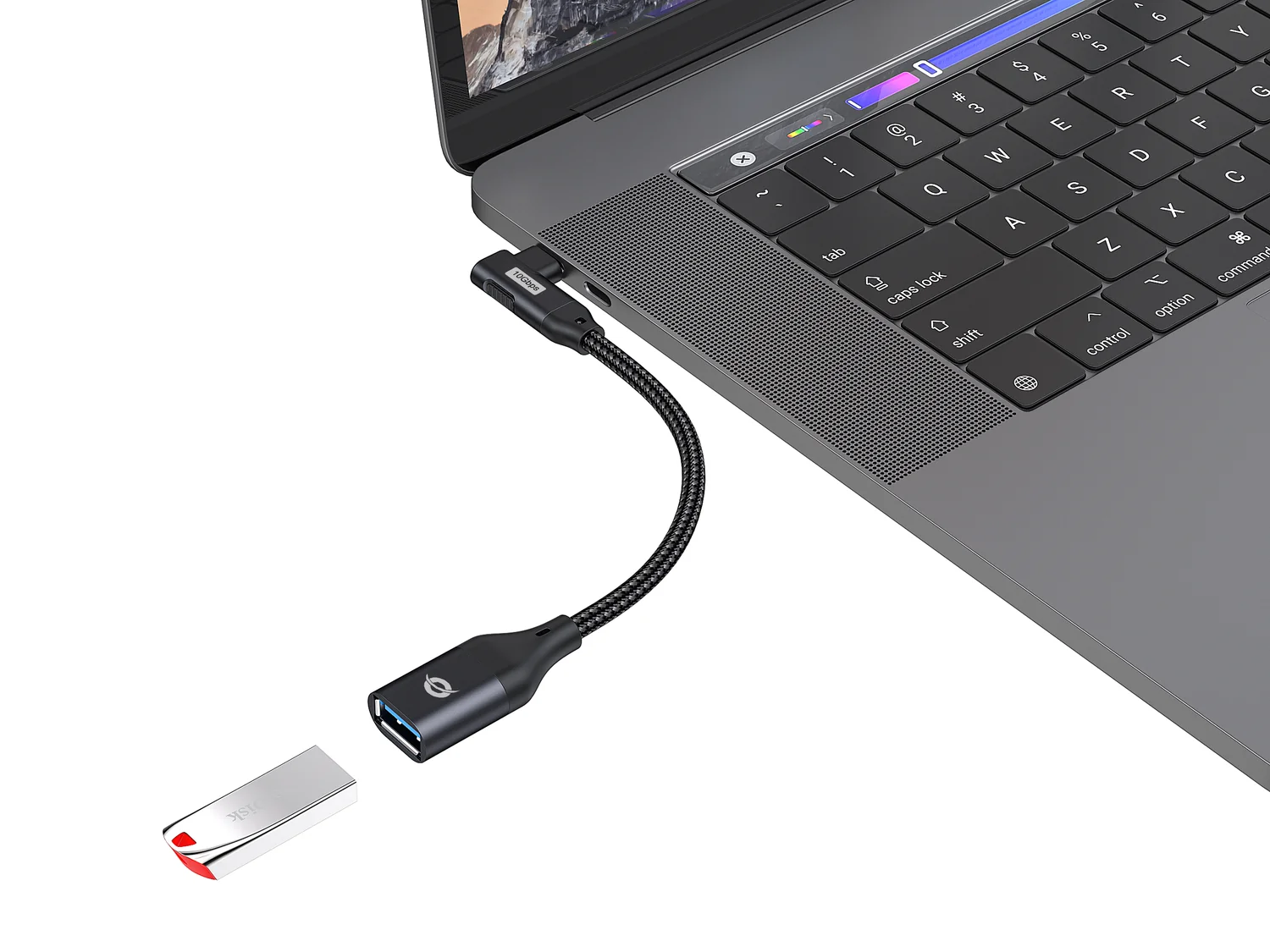 Adaptador USB-C para USB-A OTG Conceptronic ABBY19B USB 3.2 Gen 2 Angular 90° - Imagem 6