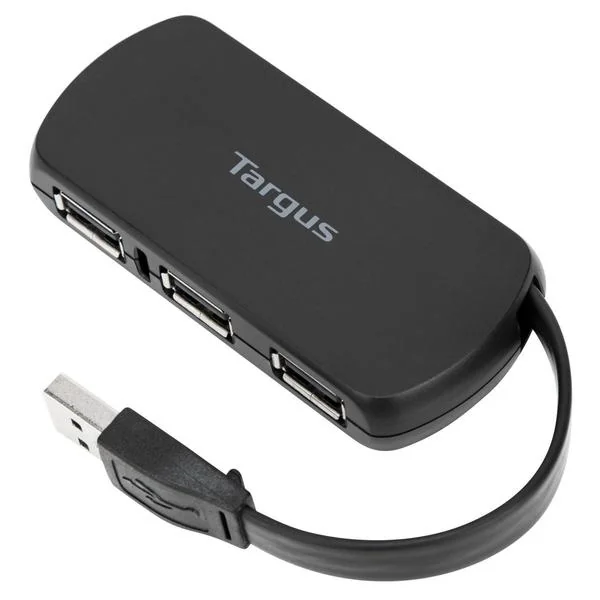 Hub USB 2.0 Targus com 4 Portas 480 Mbit/s Preto Plug and Play - Imagem 2