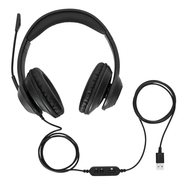 Auriculares com Fio Targus AEH102GL USB-A Stereo com Microfone Preto - Imagem 2