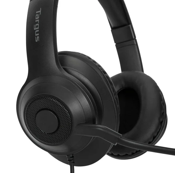 Auriculares com Fio Targus AEH102GL USB-A Stereo com Microfone Preto - Imagem 3