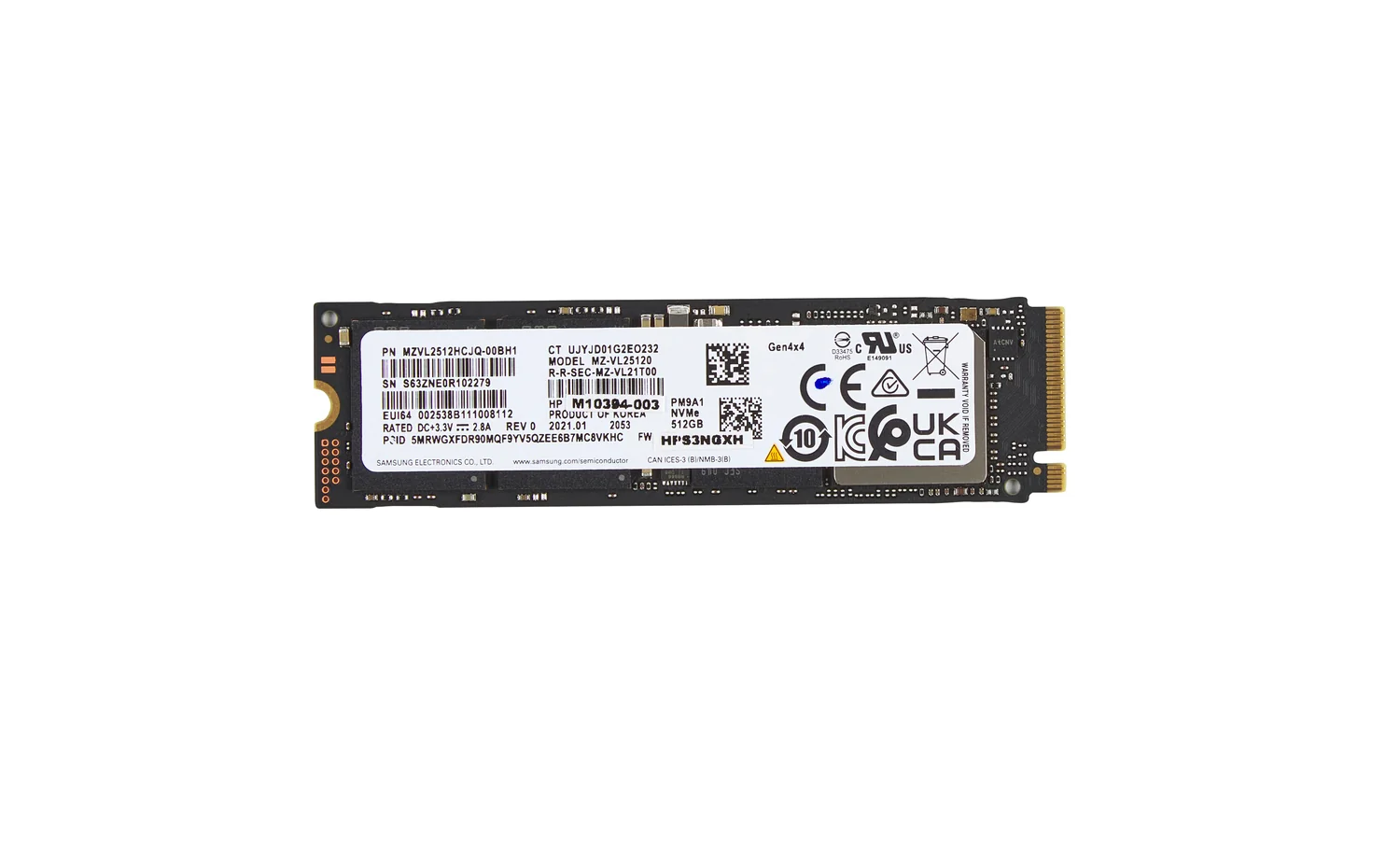 Disco SSD HP 512 GB M.2 2280 PCIe 4.0 x4 NVMe para Portáteis Profissionais - Imagem 1
