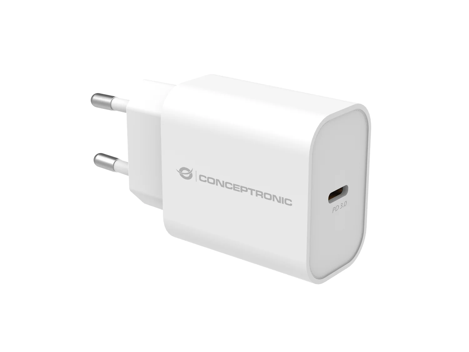 Carregador USB-C Conceptronic ALTHEA10W de 25W com Power Delivery 3.0 PPS Branco - Imagem 1