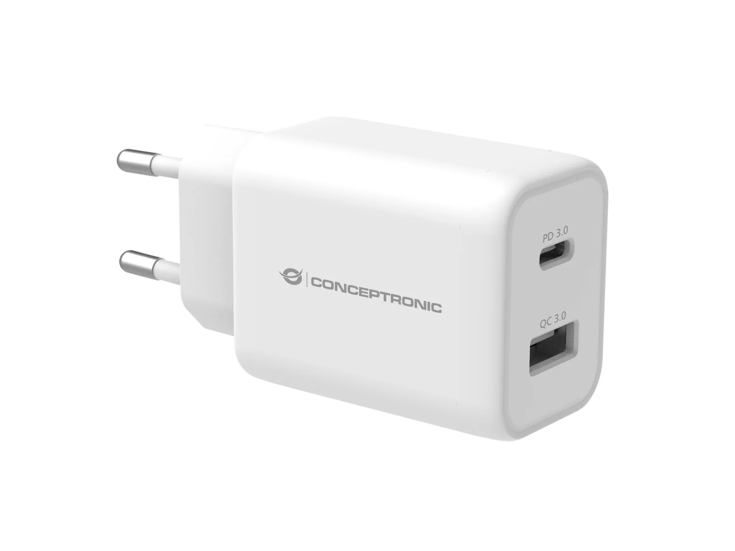 Carregador USB Conceptronic ALTHEA11W 33W 2 Portas USB-C PD PPS Branco