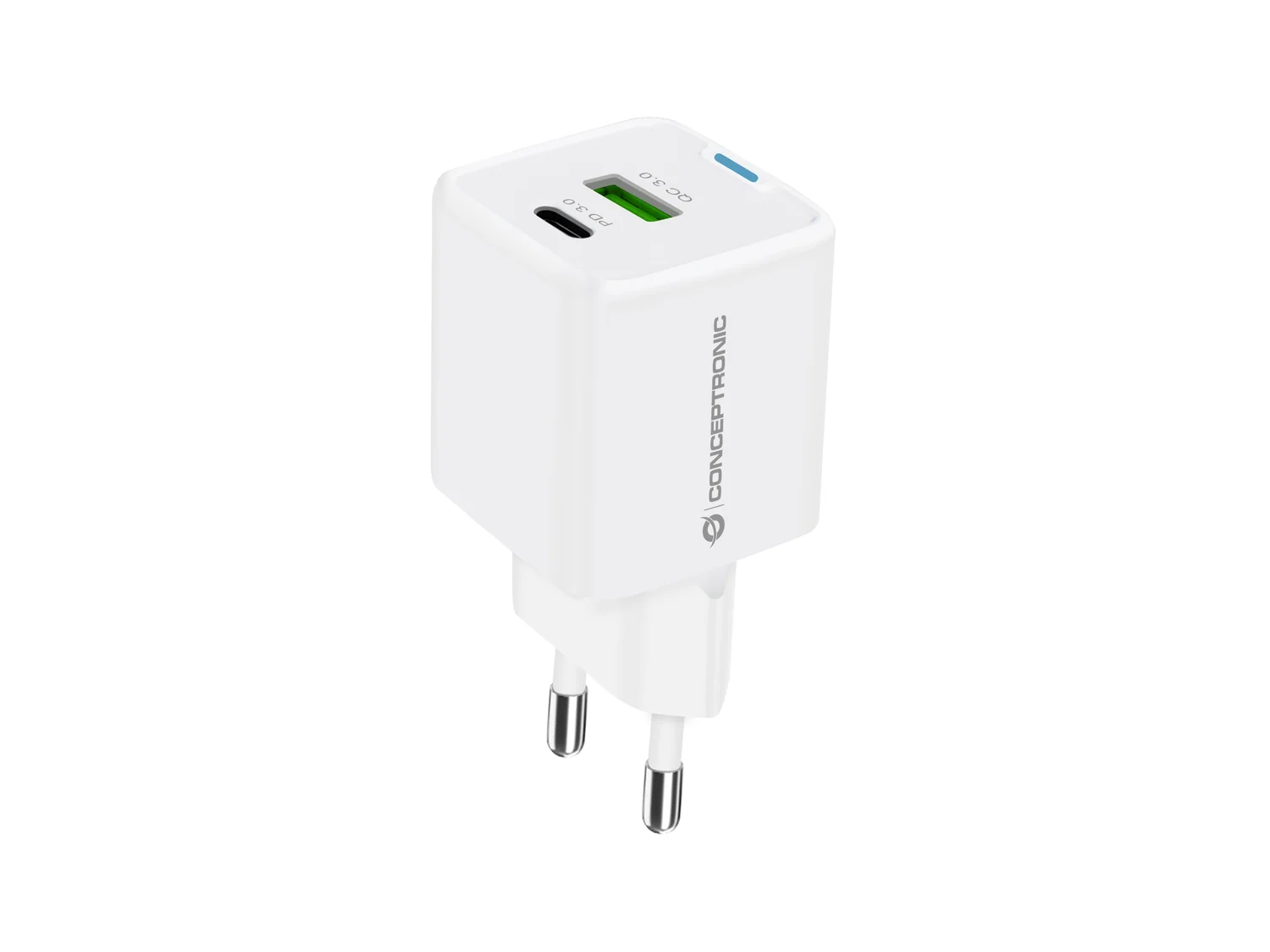 Carregador USB GaN Conceptronic ALTHEA15W 20 W PD QC 3.0 2 Portas - Imagem 2