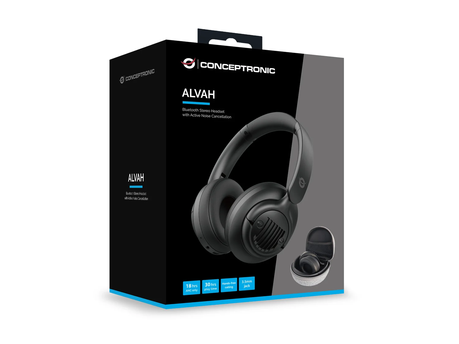 Auriculares Bluetooth Conceptronic ALVAH02B com Cancelamento Ativo de Ruído ANC - Imagem 5